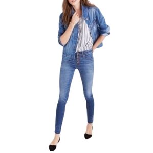 Madewell‎ 10" High Waist Skinny Jeans In Rizzo Size 35